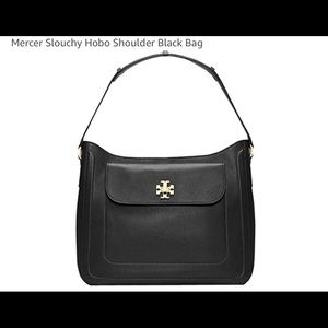Tory Burch Mercer hobo bag in black leather